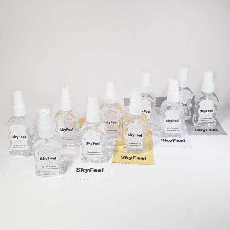 Skyfeel Gözlük Temizleme Spreyi 10 Adet + Mikrofiber Gözlük Temizleme Bezi 10 Adet